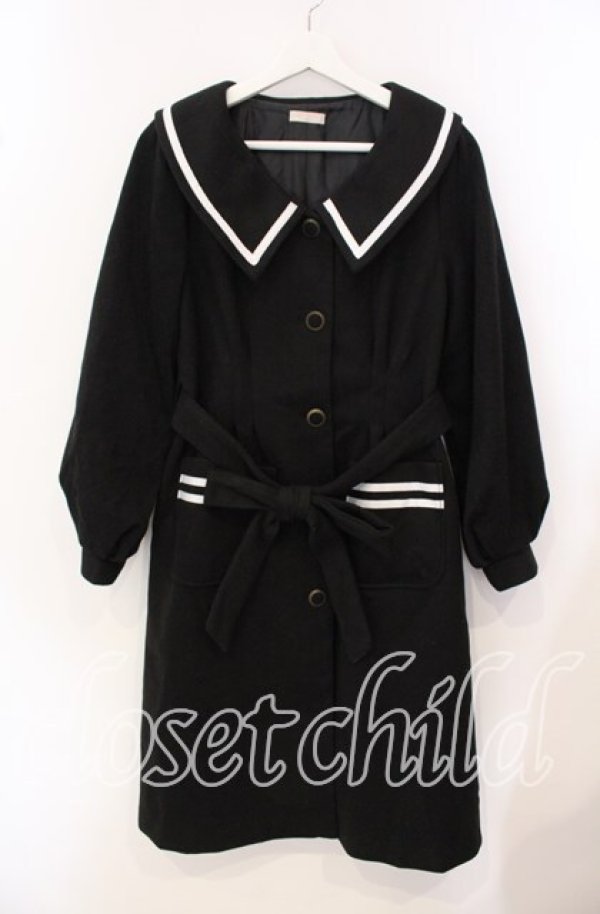 画像1: axes femme POETIQUE / セーラーデザインコート M クロ O-25-09-18-010-AX-CO-OW-ZT-C009 (1)