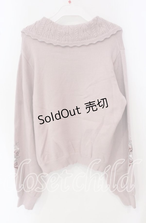 画像3: axes femme POETIQUE / フラワー刺繍ニットプルオーバー M ピンク O-25-09-18-011-AX-TO-OW-OS (3)