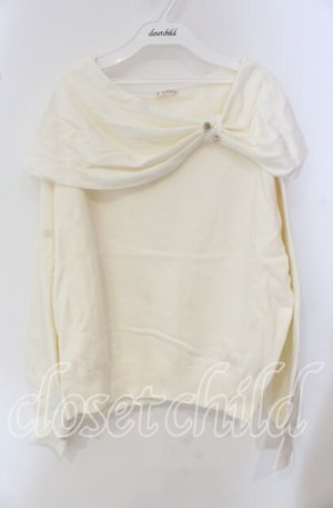 画像: axes femme / ドレープリボンニット F シロ O-25-09-18-012-AX-TO-OW-OS