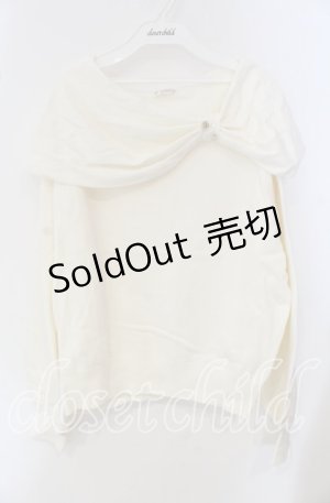 画像: axes femme / ドレープリボンニット F シロ O-25-09-18-012-AX-TO-OW-OS