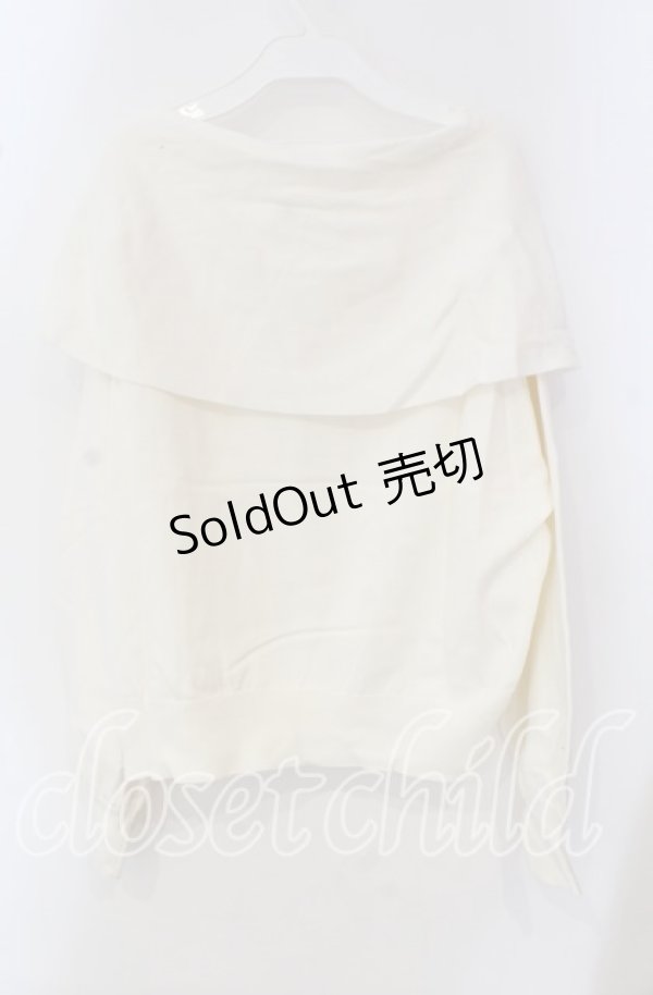 画像3: axes femme / ドレープリボンニット F シロ O-25-09-18-012-AX-TO-OW-OS (3)