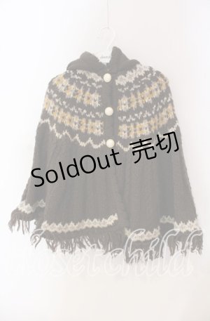 画像: axes femme / フード付きJQポンチョ  ブラウン O-25-09-18-018-AX-CO-IG-OS