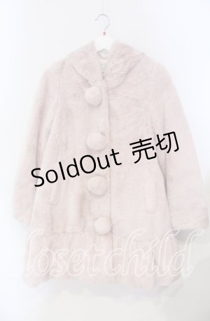 画像: Ank Rouge / ファーフードコート  ピンク O-25-09-18-020-CA-CO-IG-OS