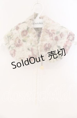 画像: MILK / ハートクロスチャームローズ柄ファーティペット  ベージュ O-25-09-18-021-ML-ZA-IG-OS