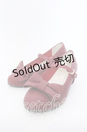 画像: axes femme kawaii / ローヒールリボンパンプス M アカ O-25-09-19-038-AX-SH-IG-ZT0927M