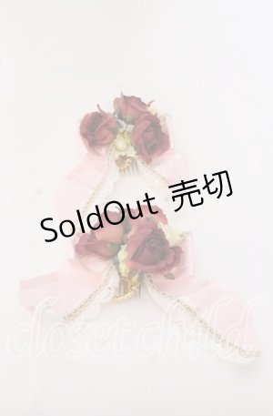 画像: BABY,THE STARS SHINE BRIGHT / Lady Victorian Roseリボンコーム  ピンク×アカ O-25-09-19-047-BA-AC-OW-OS