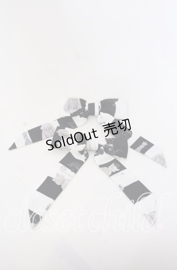 画像1: 【SALE】Royal Princess Alice / Chess Board Cat ・tonoコラボ　ヘアクリップセット  シロ×クロ O-25-09-19-054-LO-AC-OW-ZT445-F001 (1)