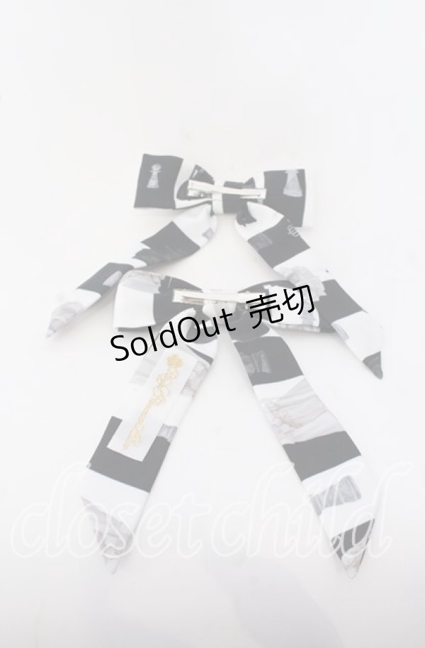 画像2: 【SALE】Royal Princess Alice / Chess Board Cat ・tonoコラボ　ヘアクリップセット  シロ×クロ O-25-09-19-054-LO-AC-OW-ZT445-F001 (2)