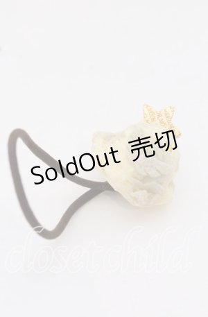 画像: Q-pot. / Pretty Guardian Ice Cream Hair Rubber Band (Cosmos)ヘアゴム  アイボリー×グレー O-25-09-19-057-QP-AC-OW-ZT0927M