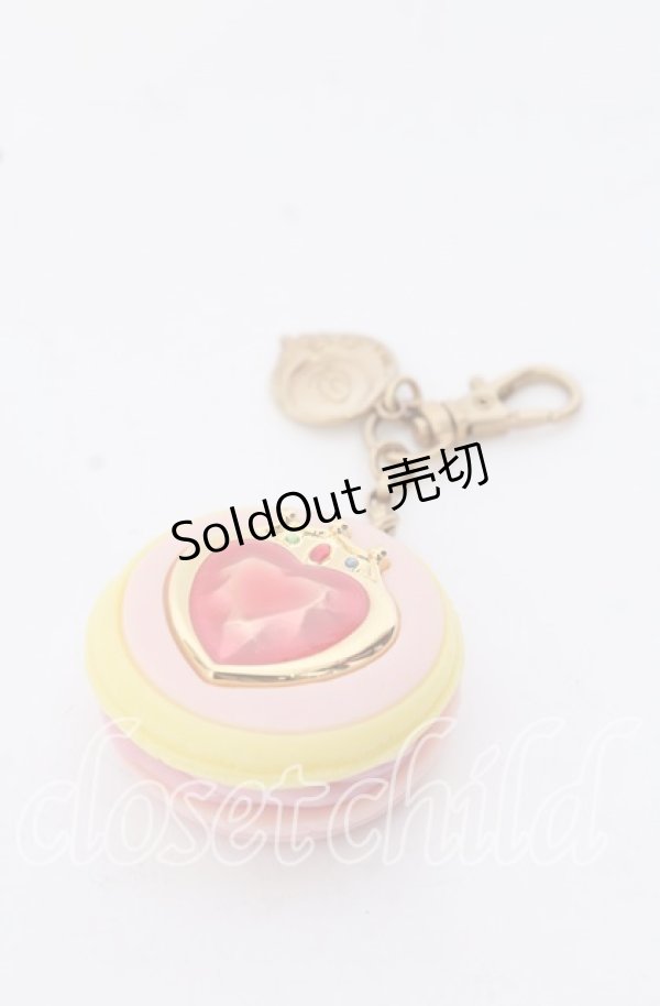 画像1: 【SALE】Q-pot. / プリズムハートマカロンバッグチャーム  ピンク×イエロー O-25-09-19-059-QP-ZA-OW-ZT445-F004 (1)