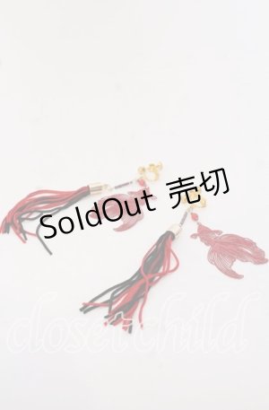 画像: LOLITA他 / 金魚イヤリング  アカ×クロ O-25-09-19-060-LO-AC-IG-ZT0927M