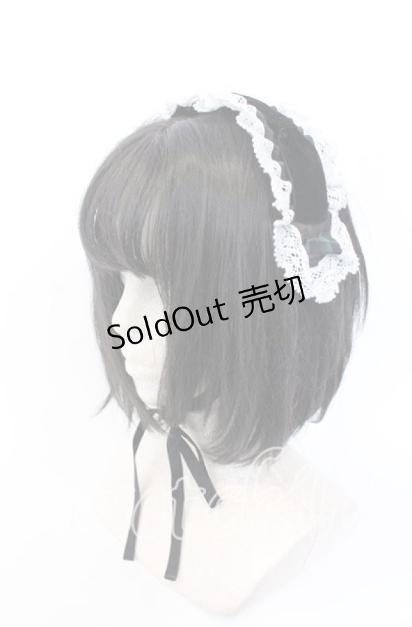 画像1: Eri Aino's Collection / ベロアリボンヘッドドレス  グリーン O-25-09-19-027-LO-AC-OW-ZT445-F001 (1)