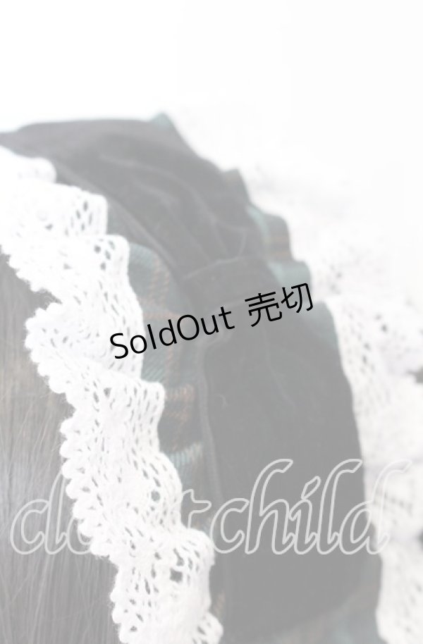 画像2: Eri Aino's Collection / ベロアリボンヘッドドレス  グリーン O-25-09-19-027-LO-AC-OW-ZT445-F001 (2)