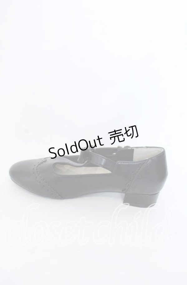 画像3: m petit by misako / AMPUリボンストラップパンプス L クロ O-25-09-19-035-LO-SH-IG-ZT346 (3)