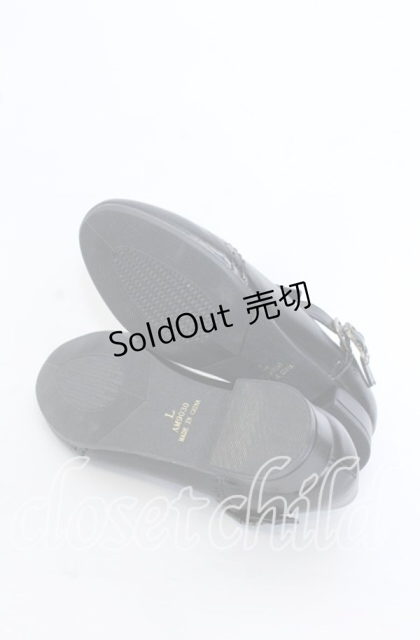 画像7: m petit by misako / AMPUリボンストラップパンプス L クロ O-25-09-19-035-LO-SH-IG-ZT346 (7)