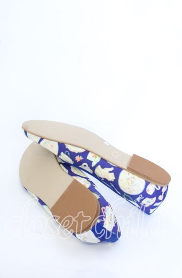 画像7: Franche Lippee / オリプリフラットパンプス 23.5cm ネイビー O-25-09-19-036-LO-SH-IG-ZT346 (7)