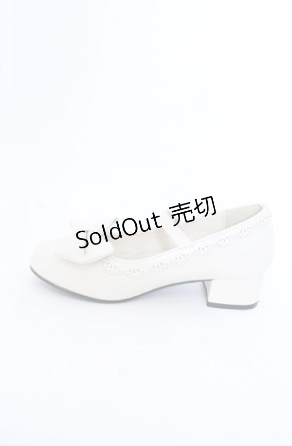 画像3: axes femme kawaii / ローヒールリボンパンプス M オフ O-25-09-19-037-AX-SH-IG-ZT346 (3)