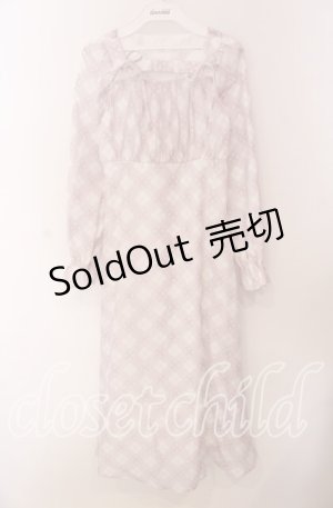 画像: evelyn / オリジナルハートチェックワンピース  ピンク O-25-09-20-026-LO-OP-IG-ZT028