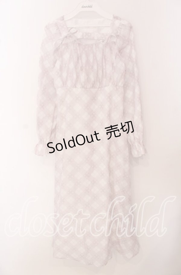 画像1: evelyn / オリジナルハートチェックワンピース  ピンク O-25-09-20-026-LO-OP-IG-ZT028 (1)