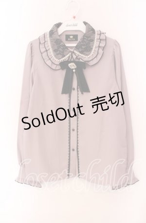 画像: Rojita / リボンタイ配色ブラウス  ピンク×クロ O-25-09-20-028-LO-BL-IG-OS