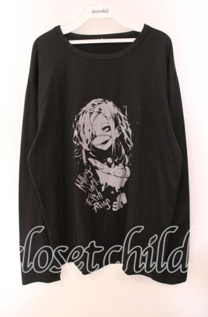 画像: NieR Clothing / 擬人化カットソー  ブラック O-25-09-20-036-PU-TS-IG-OS