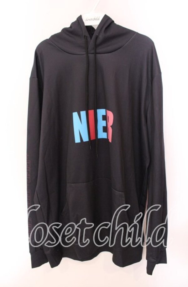 画像1: NieR Clothing / NIER STREET EDGY HEART HOODIE パーカー  ブラック×マルチ O-25-09-20-038-PU-TO-IG-ZT049 (1)