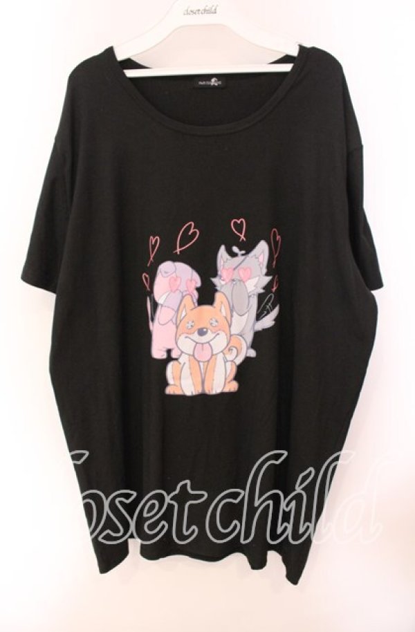 画像1: NieR Clothing / 2025年愛犬の日限定デザインカットソー  ブラック O-25-09-20-042-PU-TS-IG-ZT038 (1)