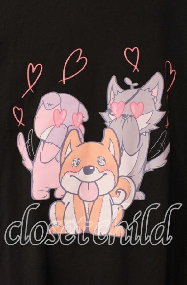 画像2: NieR Clothing / 2025年愛犬の日限定デザインカットソー  ブラック O-25-09-20-042-PU-TS-IG-ZT038 (2)