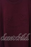 画像2: NieR Clothing / EMBOSS FACE LOGO CUTSEW【BURGUNDY】 カットソー  バーガンディー O-25-09-20-046-PU-TS-IG-ZT038 (2)