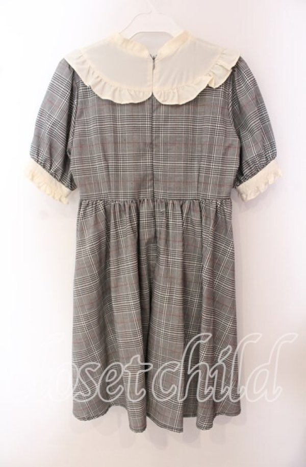画像3: DearMyLove / グレンチェックリトルドールワンピース M グレー O-25-09-20-049-EL-OP-OW-ZT092 (3)