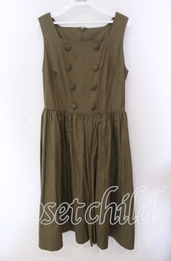 画像1: FA（Fi.n.t） / トレンチ風ジャンパースカート F カーキグリーン O-25-09-20-052-LO-OP-OW-ZT360 (1)