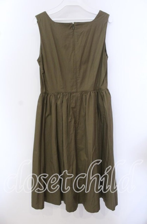 画像2: FA（Fi.n.t） / トレンチ風ジャンパースカート F カーキグリーン O-25-09-20-052-LO-OP-OW-ZT360 (2)