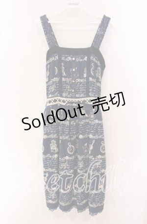 画像: axes femme / アンティークボーダー柄チュニ M ネイビー O-25-09-20-054-AX-OP-OW-OS