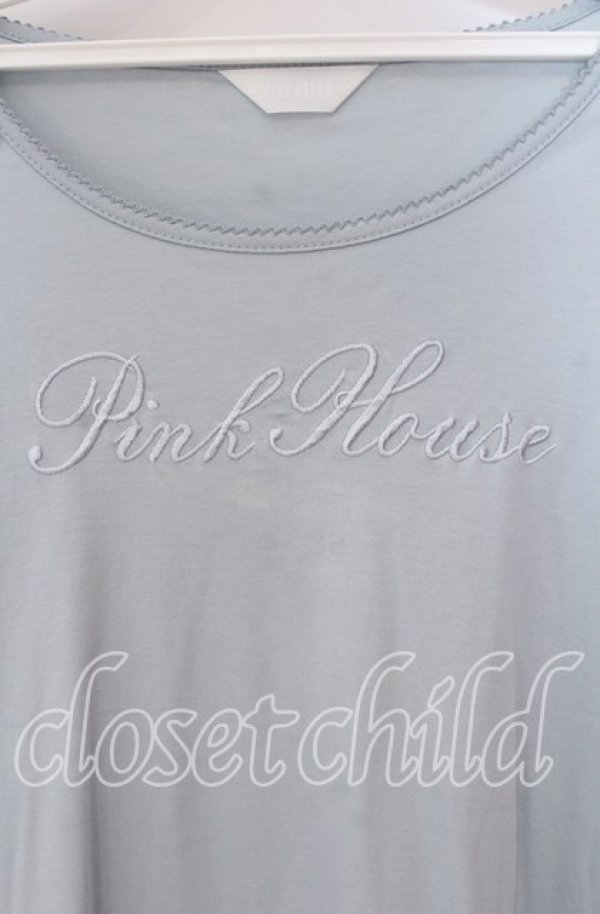 画像2: PINK HOUSE / 水玉プリント使いチュニックカットソー  サックス O-25-09-20-058-LO-OP-OW-ZI (2)