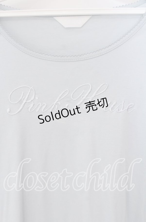 画像2: PINK HOUSE / 水玉プリント使いチュニックカットソー  サックス O-25-09-20-058-LO-OP-OW-ZI (2)