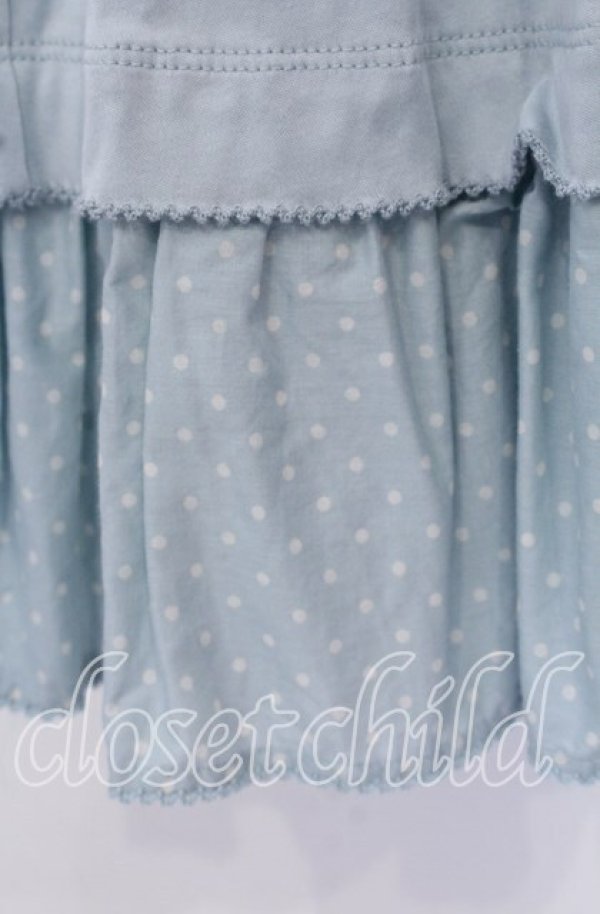 画像3: PINK HOUSE / 水玉プリント使いチュニックカットソー  サックス O-25-09-20-058-LO-OP-OW-ZI (3)