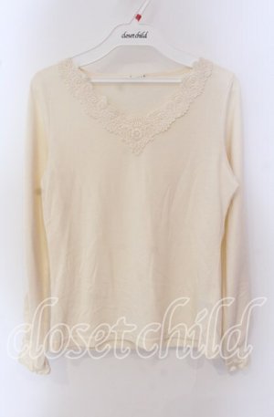 画像: axes femme / Vレースプルオーバー M キナリ O-25-09-20-060-AX-TO-OW-OS
