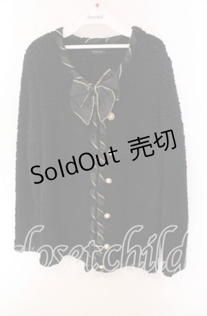 画像: INGEBORG / リボン通しツイードジャケット  クロ O-25-09-20-062-LO-JA-OW-ZI
