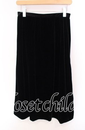 画像: INGEBORG / ベルベットスカート  クロ O-25-09-20-064-LO-SK-OW-ZI