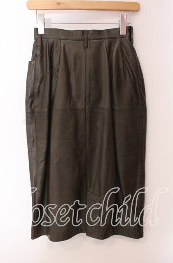画像3: INGEBORG / 金具使いレザースカート M チャコールグレー O-25-09-20-066-LO-SK-OW-ZI (3)