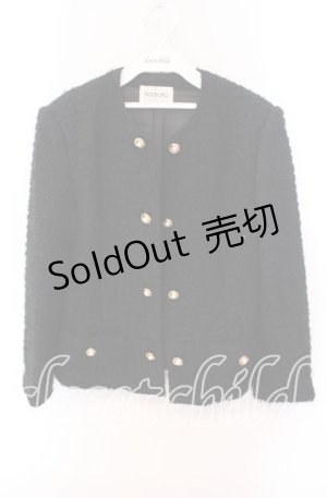 画像: INGEBORG / 金釦使いツイードジャケット  クロ O-25-09-20-068-LO-JA-OW-ZI