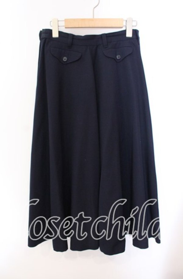 画像2: INGEBORG / フレアスカート  ネイビー O-25-09-20-072-LO-SK-OW-ZI (2)