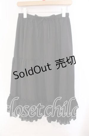 画像: axes femme kawaii / ミディフリルペチスカート M クロ O-25-09-20-075-AX-SK-OW-OS