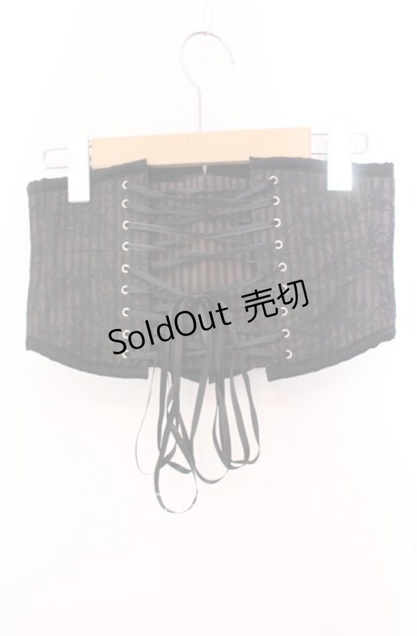 画像3: abilletage / ストライプレースコルセット  ブラウン×ブラック O-25-09-20-077-GO-TO-OW-OS (3)