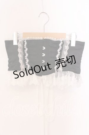 画像: ATELIER PIERROT / Frill Short Corset 2 ブラック×ホワイト O-25-09-20-078-EL-TO-OW-OS