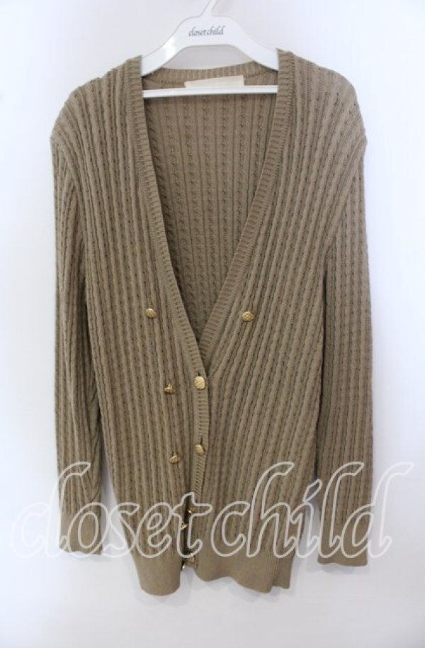 画像1: INGEBORG / ケーブルニットカーディガン  ベージュ O-25-09-20-084-LO-TO-OW-ZI (1)