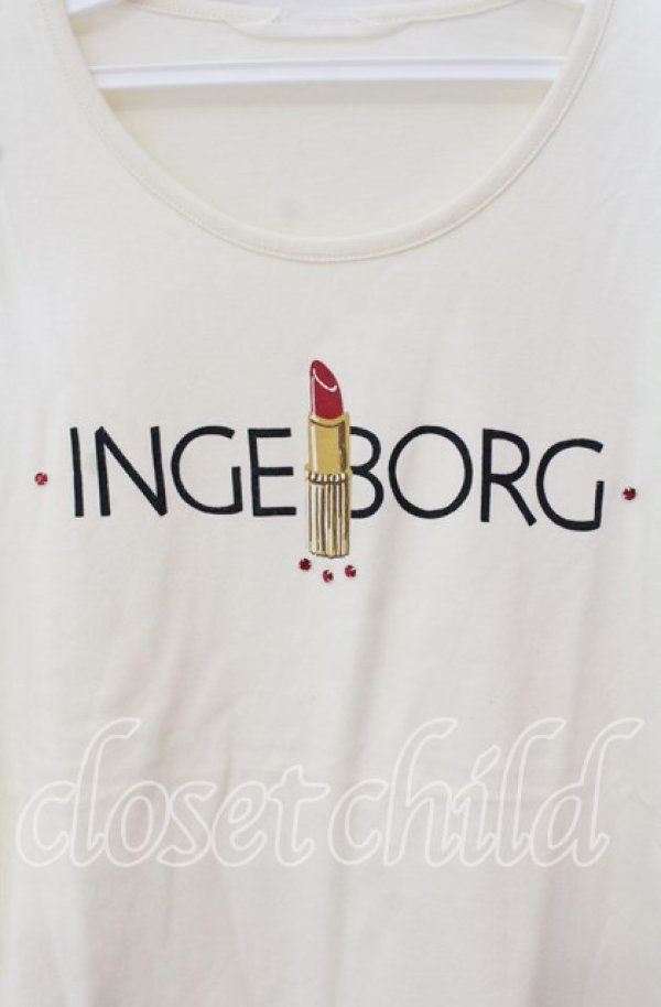 画像2: INGEBORG / リップptTシャツ  アイボリー O-25-09-20-087-LO-TO-OW-ZT268 (2)