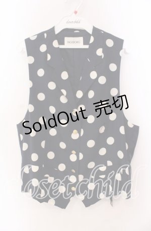 画像: INGEBORG / 水玉ベスト  ネイビー O-25-09-20-088-LO-TO-OW-ZT197