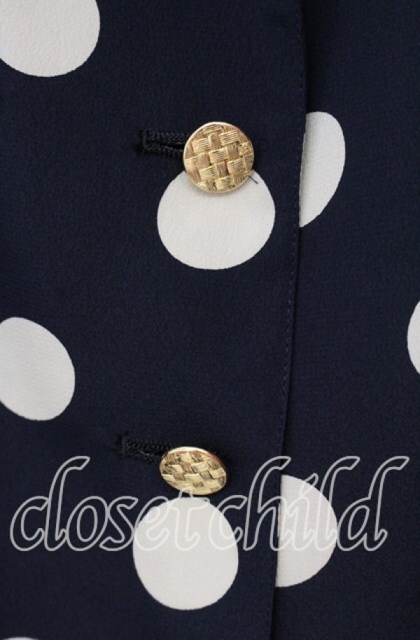 画像2: INGEBORG / 水玉ベスト  ネイビー O-25-09-20-088-LO-TO-OW-ZI (2)