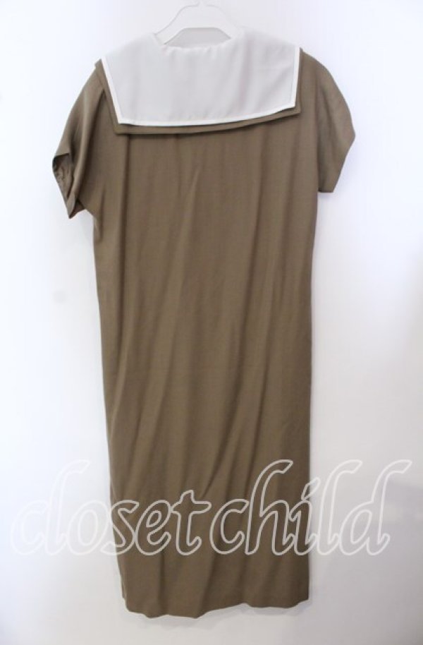 画像3: INGEBORG / セーラー半袖ワンピース  ベージュ O-25-09-20-091-LO-OP-OW-ZT119 (3)